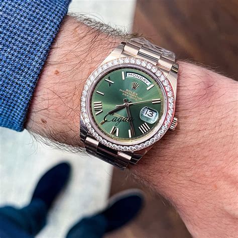 rolex day date green dial 2022